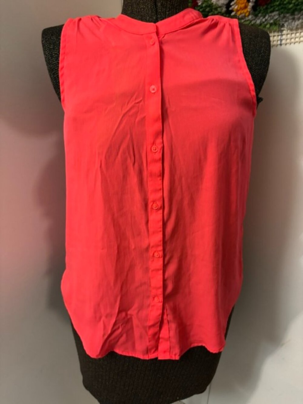 American Eagle Outfitters Women's S/P Hot Pink Sleeveless Blouse